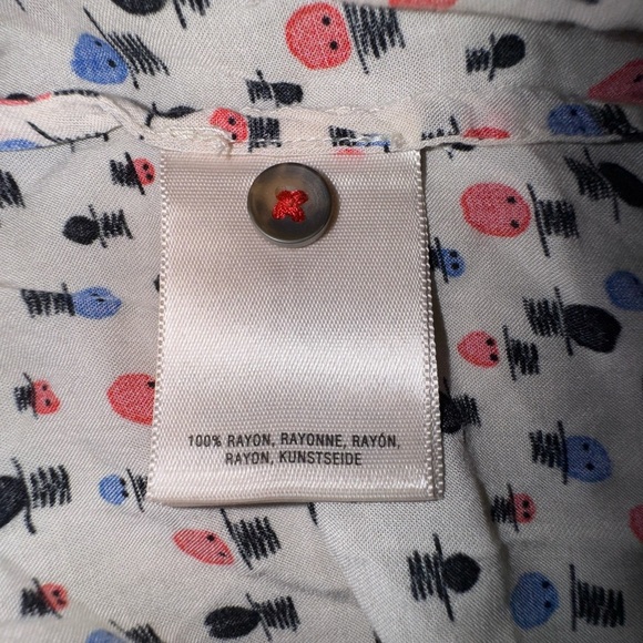 Anthropologie Maeve Womens Calia Pintuck Printed Tunic blouse. Size 6. EUC - Picture 10 of 12